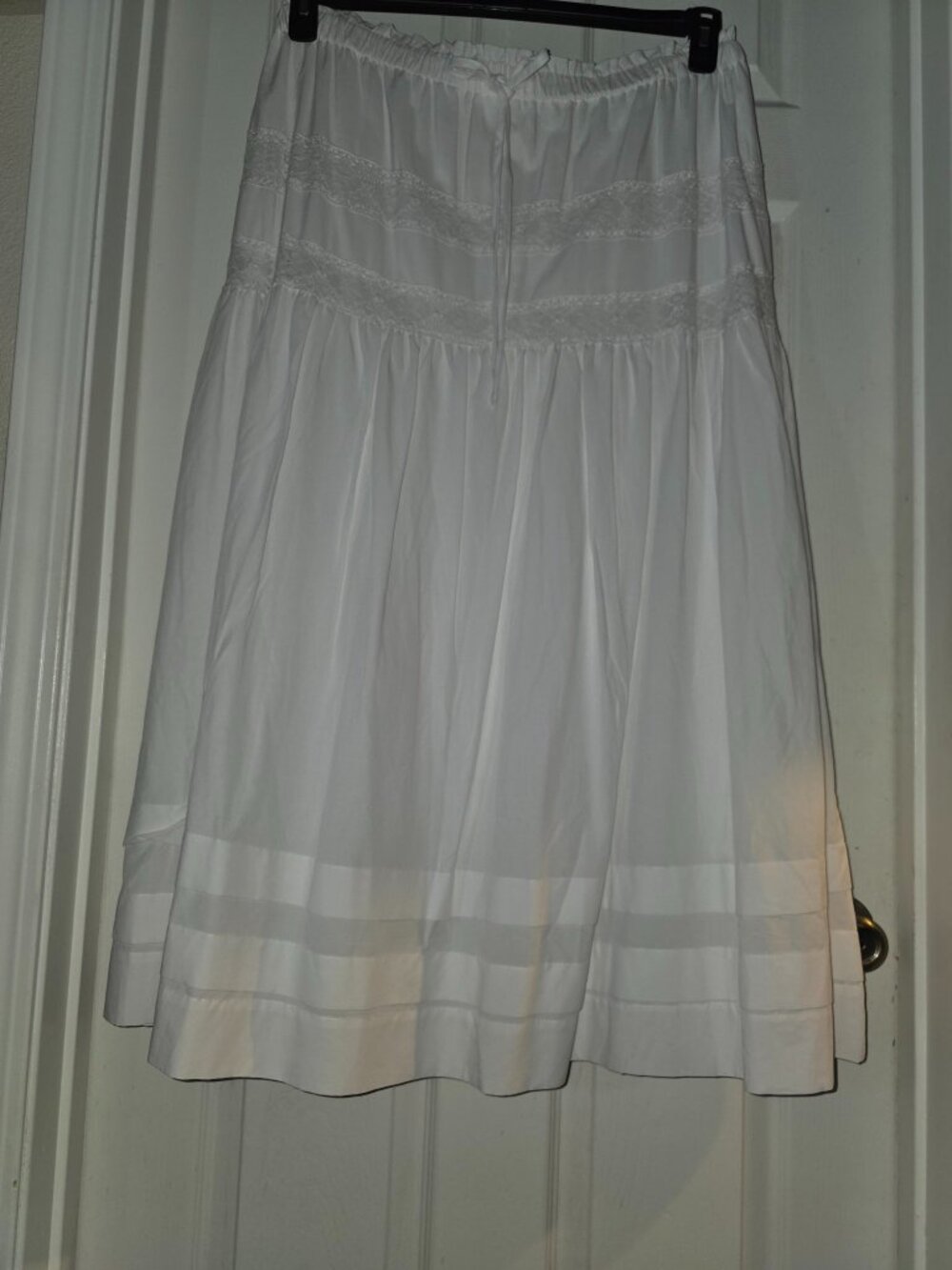 And Now This White Lace Maxi Skirt — XL
